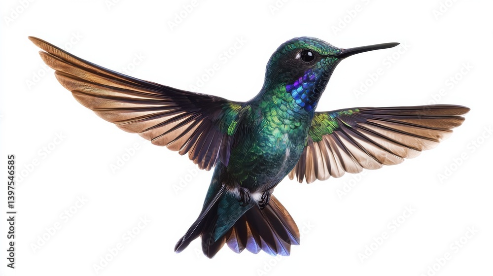 Obraz premium Hummingbird in flight, bird close-up