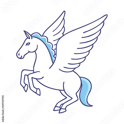 pegasus icon, pegasus vector illustration-simple illustration of pegasus, perfect for pegasus logos and icons