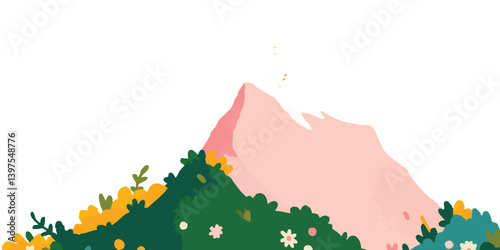 An artistic mountain landsc...