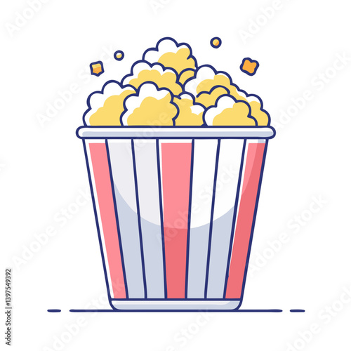 popcorn bucket icon, popcorn bucket vector illustration-simple illustration of popcorn bucket, perfect for popcorn bucket logos and icons