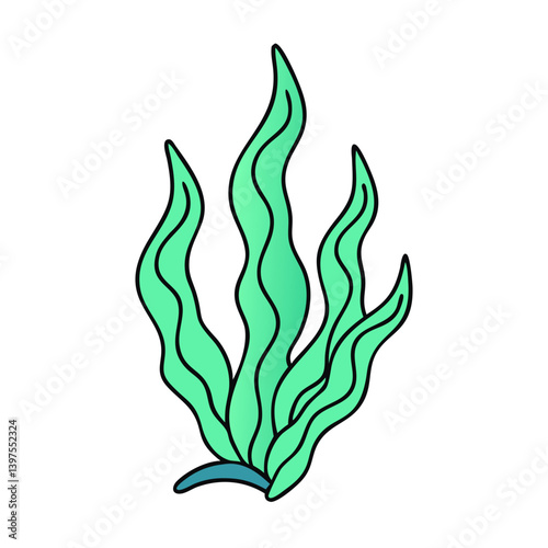 seaweed icon, seaweed vector illustration-simple illustration of seaweed, perfect for seaweed logos and icons