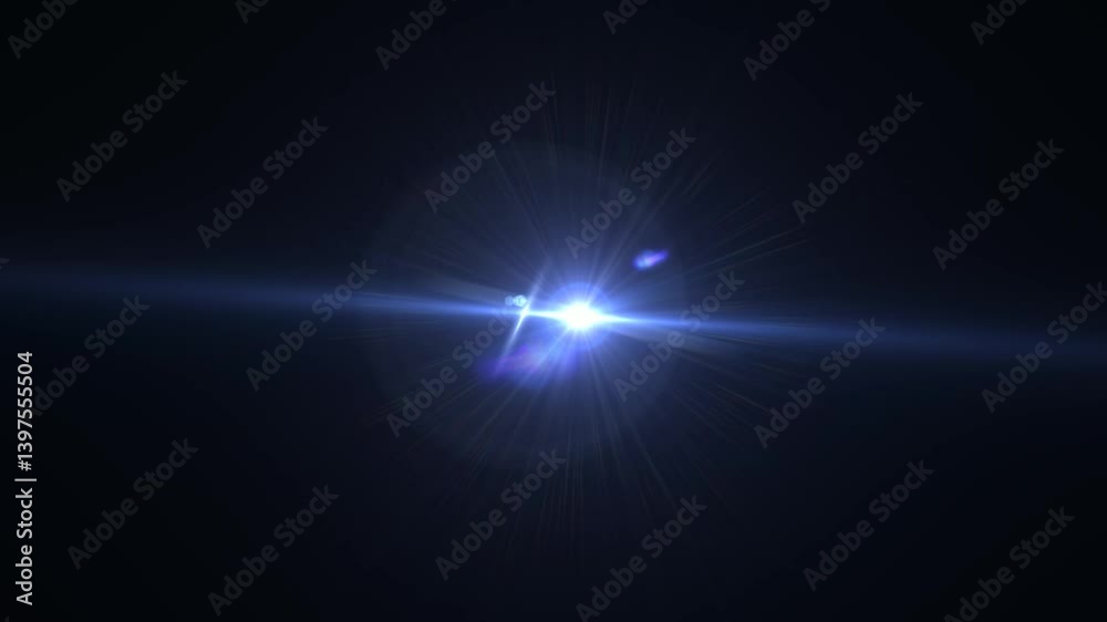 Loop of rays glow blue optical flare, shine light from the top left animation,blue light Loop of rays glow blue optical flare, shine light from the top left animation,blue light