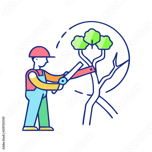 tree pruner icon, tree pruner vector illustration-simple illustration of tree pruner, perfect for tree pruner logos and icons