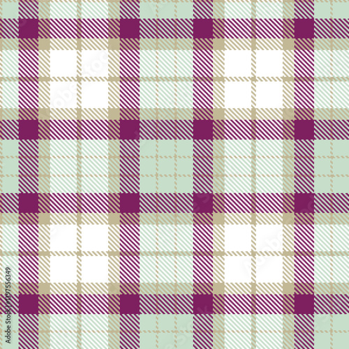 Fire putty Seamless Tartan with Rich light grey accents Textile Design