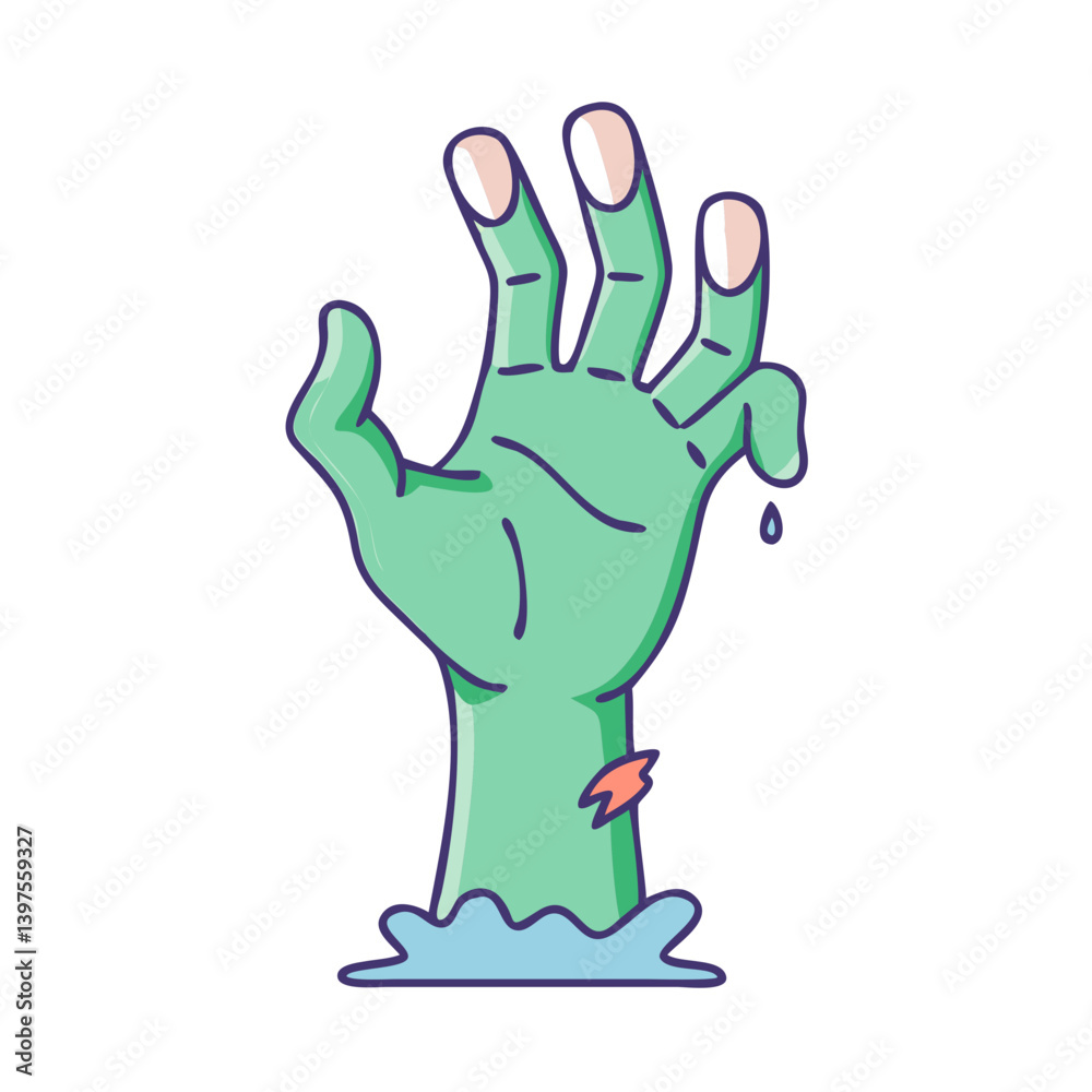 Obraz premium zombie hand icon, zombie hand vector illustration-simple illustration of zombie hand, perfect for zombie hand logos and icons