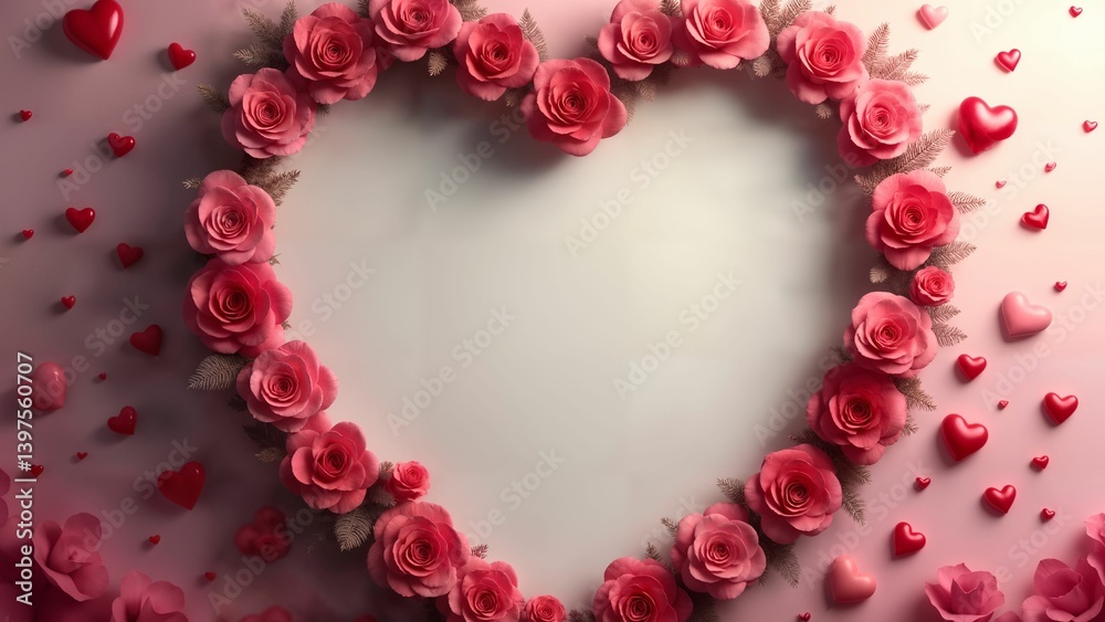 Beautifully Crafted Circular Heart-Shaped Frame for Valentine's Day and Mother's Day Celebrations Beautifully Crafted Circular Heart-Shaped Frame for Valentine's Day and Mother's Day Celebrations