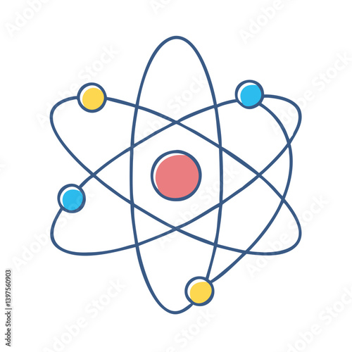 atom icon, atom vector illustration-simple illustration of atom, perfect for atom logos and icons