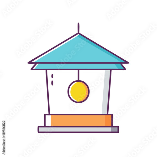bird feeder icon, bird feeder vector illustration-simple illustration of bird feeder, perfect for bird feeder logos and icons