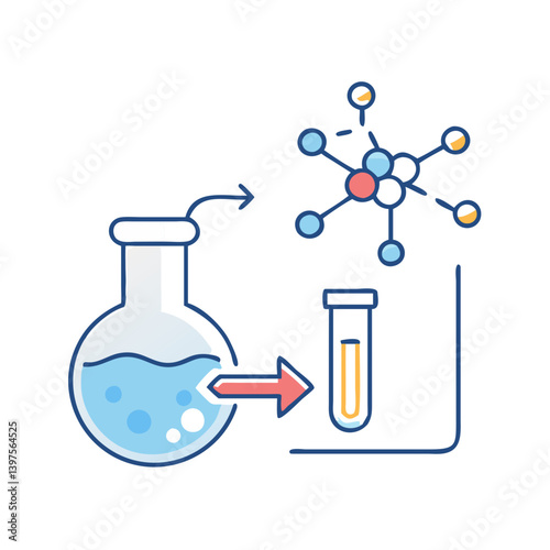 chemical reaction icon, chemical reaction vector illustration-simple illustration of chemical reaction, perfect for chemical reaction logos and icons