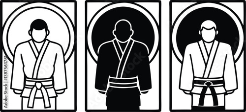 Martial Arts Students in Various Levels of Training