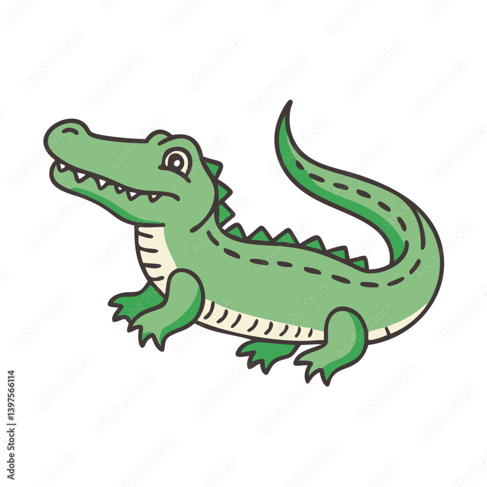 Fototapeta premium crocodile icon, crocodile vector illustration-simple illustration of crocodile, perfect for crocodile logos and icons