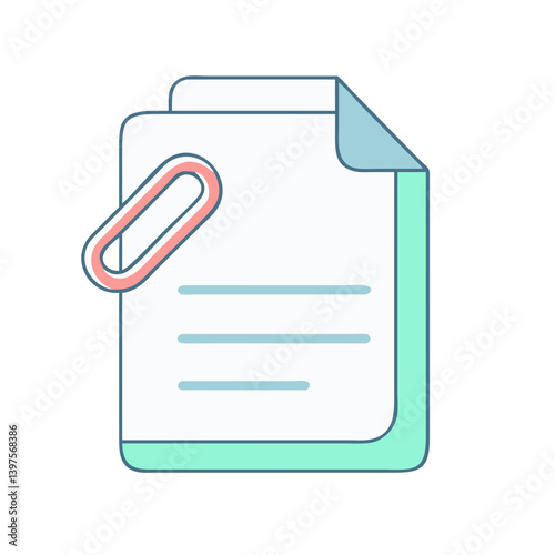 file attachment icon, file attachment vector illustration-simple illustration of file attachment, perfect for file attachment logos and icons