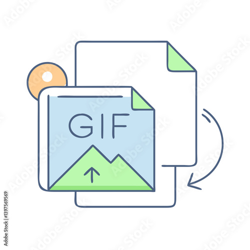 gif icon, gif vector illustration-simple illustration of gif, perfect for gif logos and icons