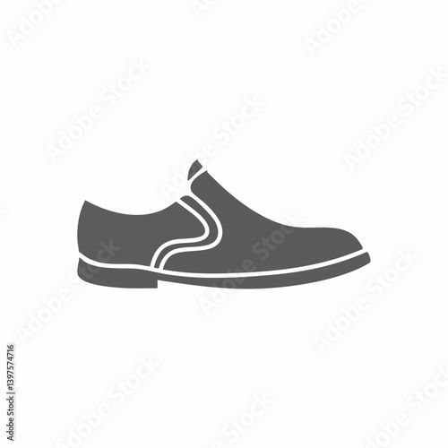 Simple Slip On Shoe Icon Illustration. Vector Image