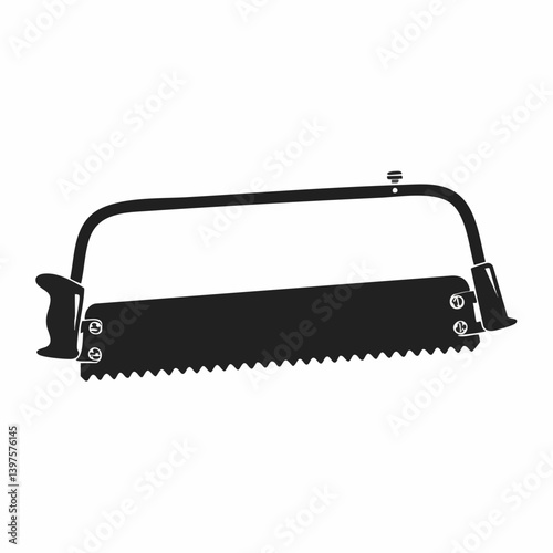 Hand Saw Tool Icon Vector Illustration. Vector Image