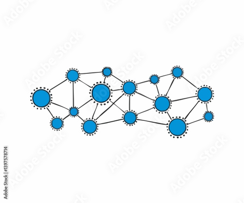 Abstract Network Connection Graphic Design. Vector Image