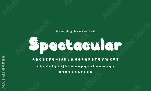 Playful style font design, childish alphabet letters and numbers vector illu thick funny font for headlines, funny text shirts, childish hood logo, quotes, and birthday headlines. 