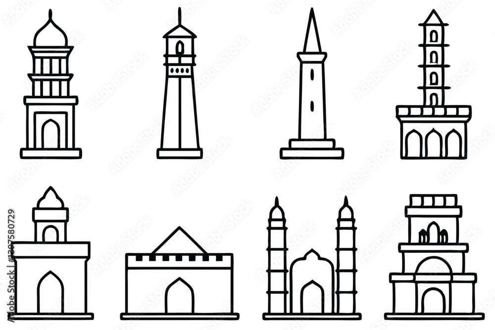 Fototapeta premium Tower Icons