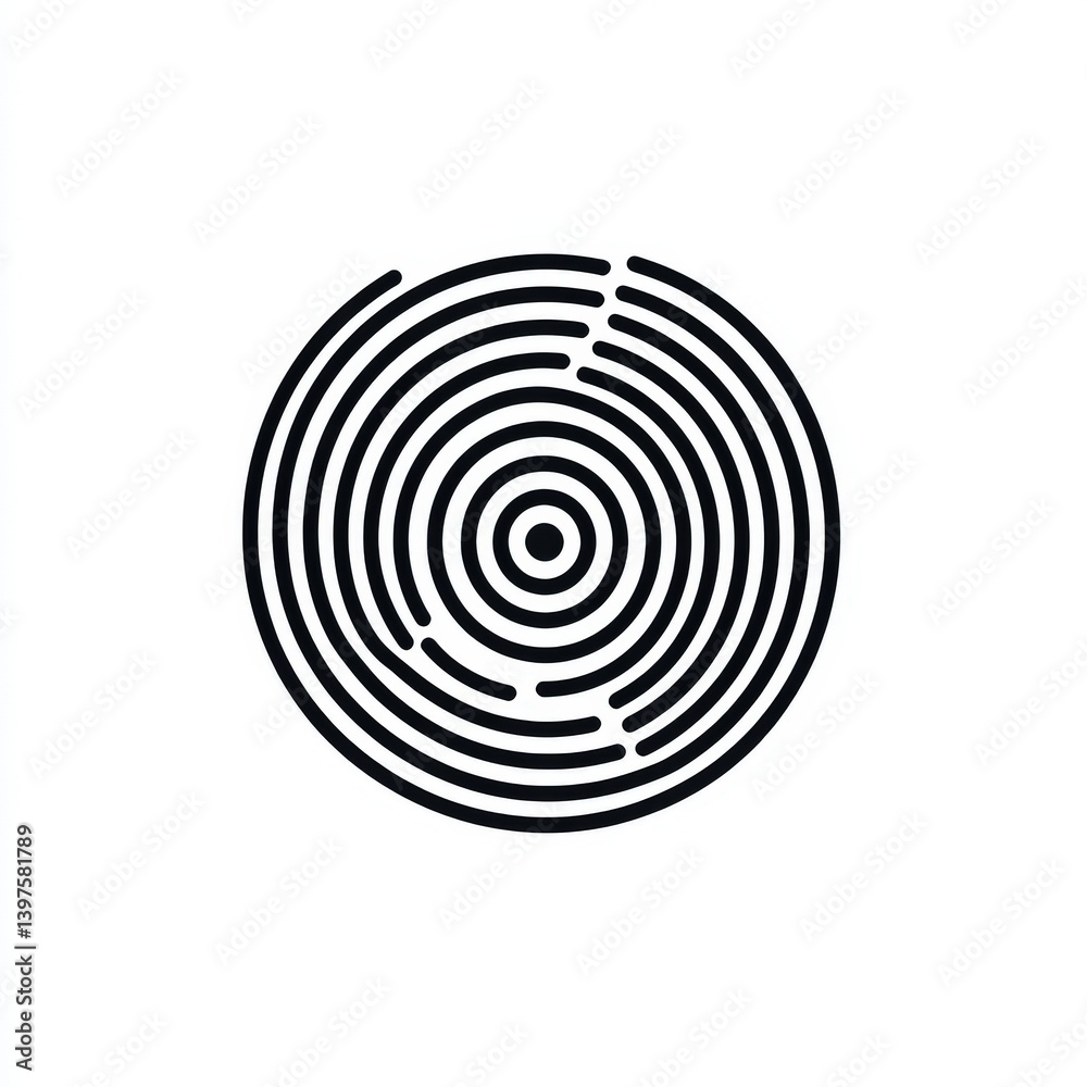 Consciousness symbol in line art style reflecting deep thoughts and awareness concepts Consciousness symbol in line art style reflecting deep thoughts and awareness concepts