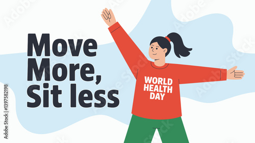 World Health Day vector illustration in flat design showing medical professionals, heart health, stethoscope, and healthcare icons – perfect for hospital, clinic, wellness, and medical campaign design