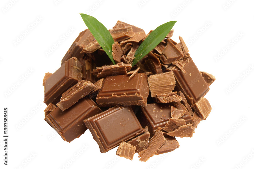 Chocolate tree bar isolated