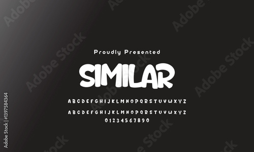 Playful style font design, childish alphabet letters and numbers vector illu thick funny font for headlines, funny text shirts, childish hood logo, quotes, and birthday headlines. 