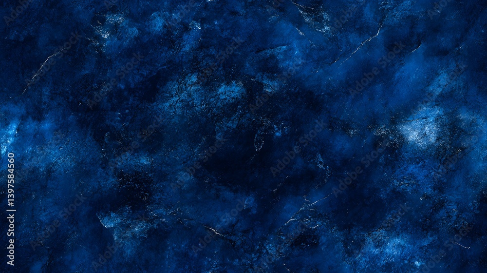 Deep indigo textured surface with mottled patterns. Deep indigo textured surface with mottled patterns.