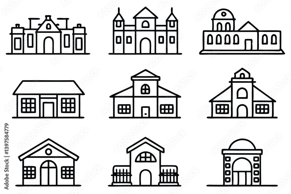 Unique Villa Structure Illustrations Unique Villa Structure Illustrations