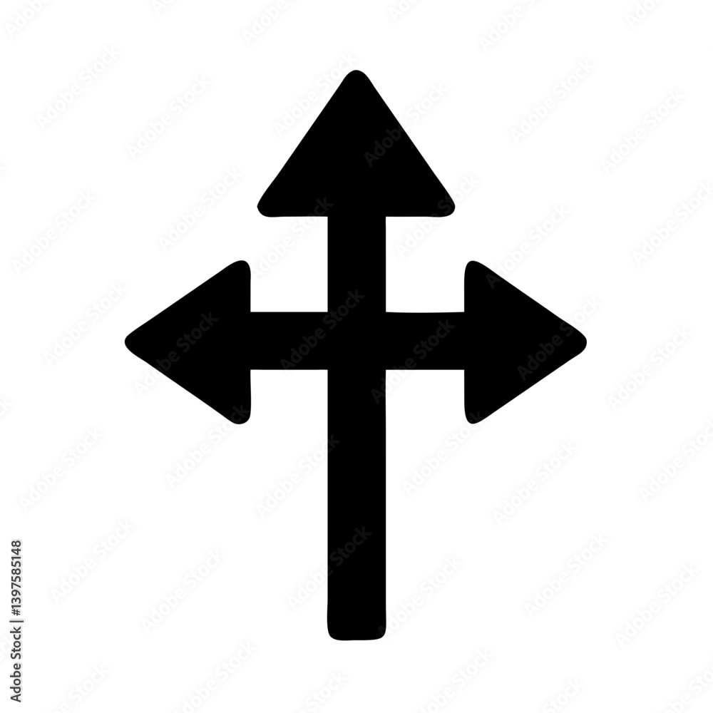 Road Intersection Sign Icon Design Road Intersection Sign Icon Design