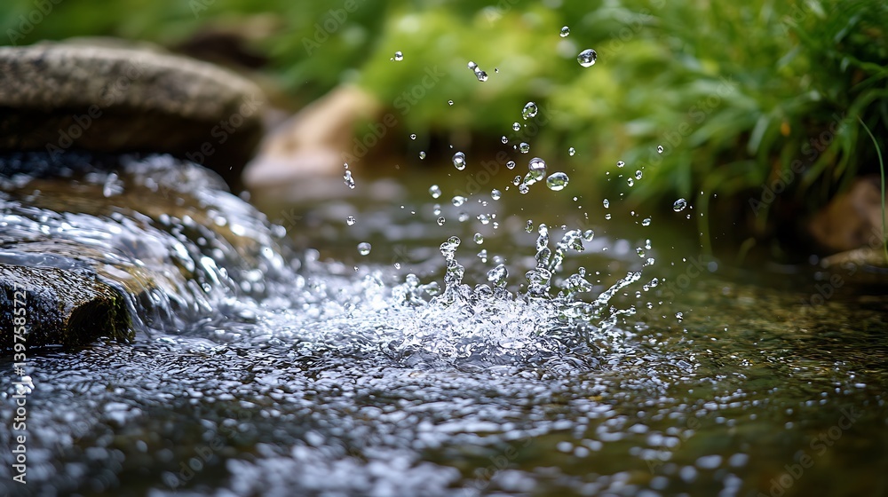 Fototapeta premium Energetic ripple effect water splash wallpapers