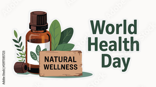 World Health Day vector illustration in flat design showing medical professionals, heart health, stethoscope, and healthcare icons – perfect for hospital, clinic, wellness, and medical campaign design