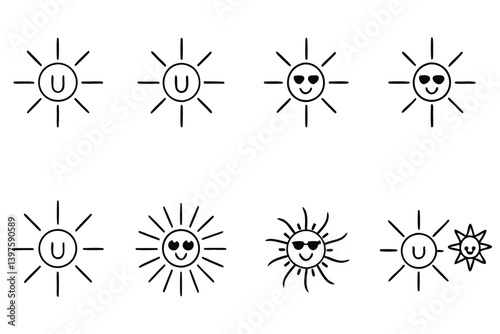 Different Types of UV Rays Illustration