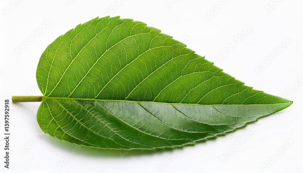 Obraz premium green leaf on a white background