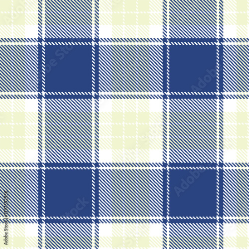 Dusty white Seamless Tartan with Muted eggshell accents Textile Design