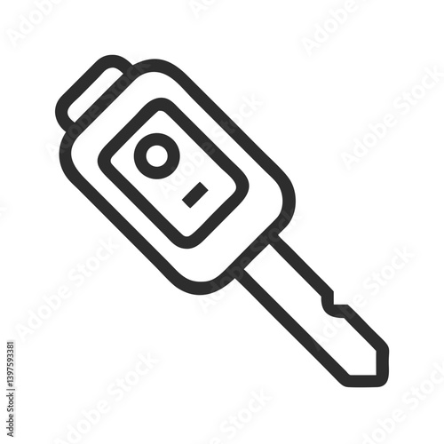 Car Key Symbol Icon Design