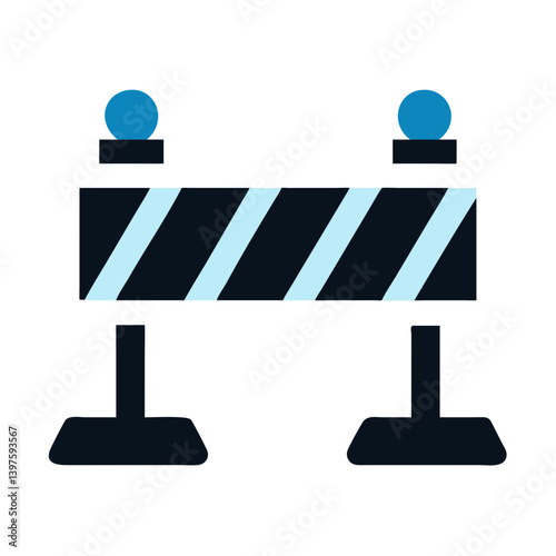 Road Barrier Icon Design