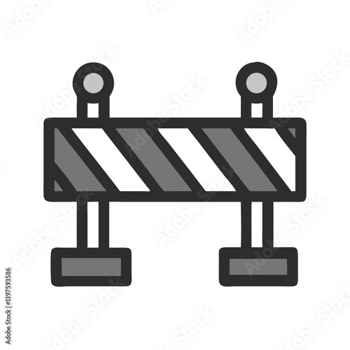 Road Barrier Icon Design