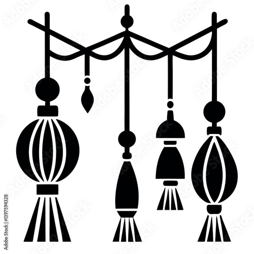 Elegant Tassels in Geometric Patterns for Design Inspiration