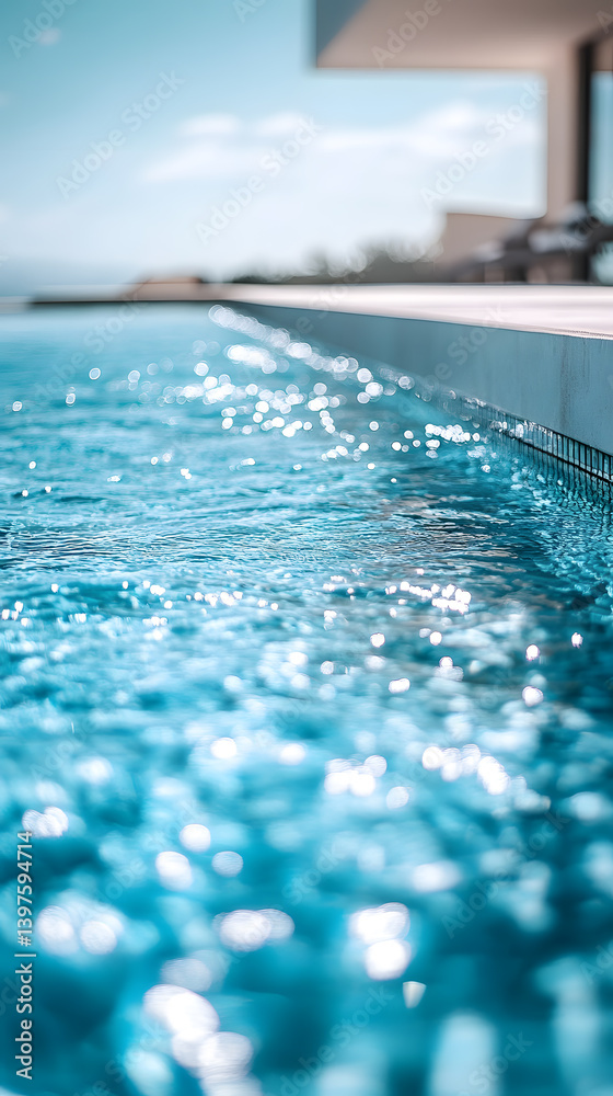 Sparkling Water in an Infinity Pool with a View Sparkling Water in an Infinity Pool with a View