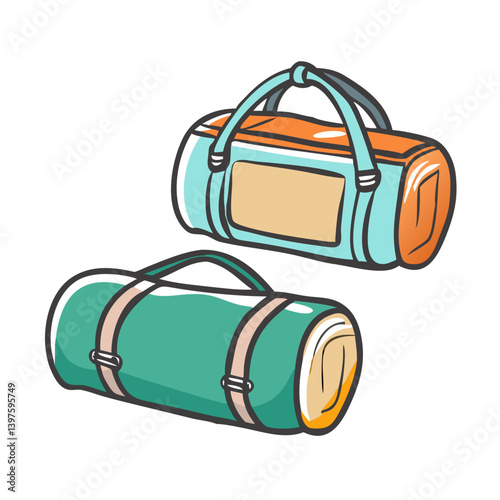 duffel bags icon, duffel bags vector illustration-simple illustration of duffel bags, perfect for duffel bags logos and icons