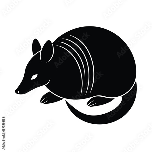 Minimalist Armadillo Ball Vector