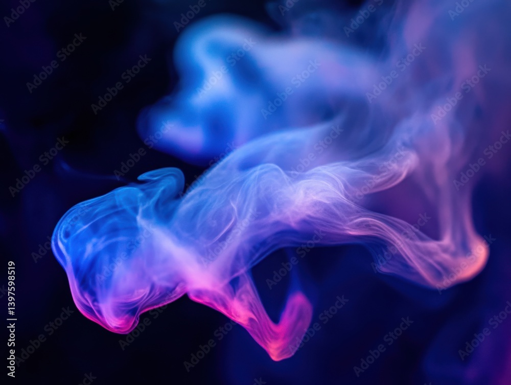 Abstract ink dispersing in milk with artistic patterns and dark background, rim lighting Abstract ink dispersing in milk with artistic patterns and dark background, rim lighting