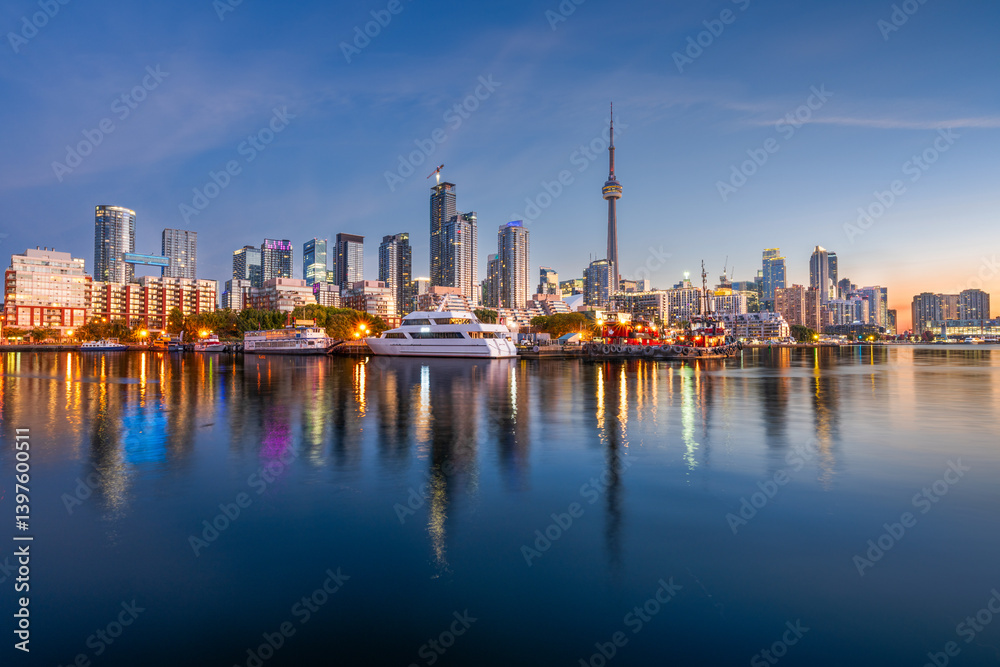Toronto, Ontario, Canada Downtown City Skyline on lake Ontario