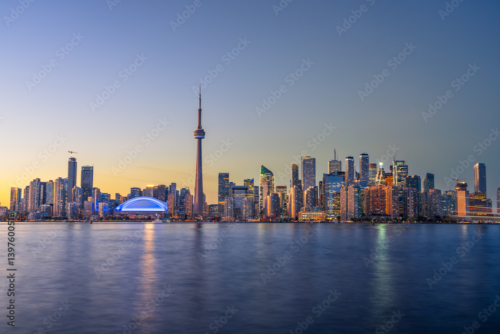 Toronto, Ontario, Canada Downtown City Skyline on lake Ontario