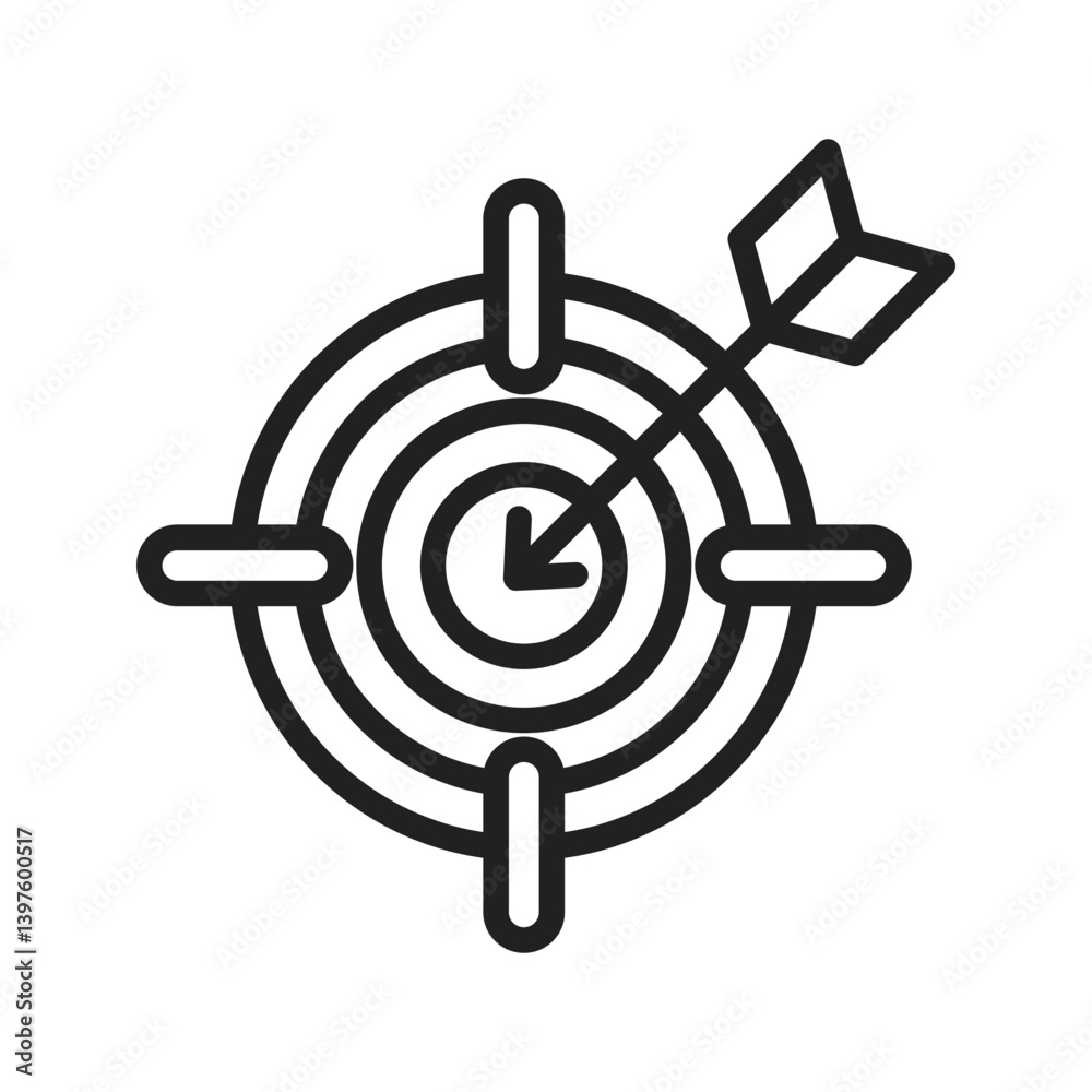 Objective icon vector image. Suitable for mobile apps, web apps and print media. Objective icon vector image. Suitable for mobile apps, web apps and print media.