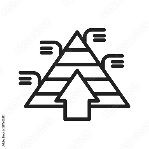 Pyramids of Needs icon vector image. Suitable for mobile apps, web apps and print media.