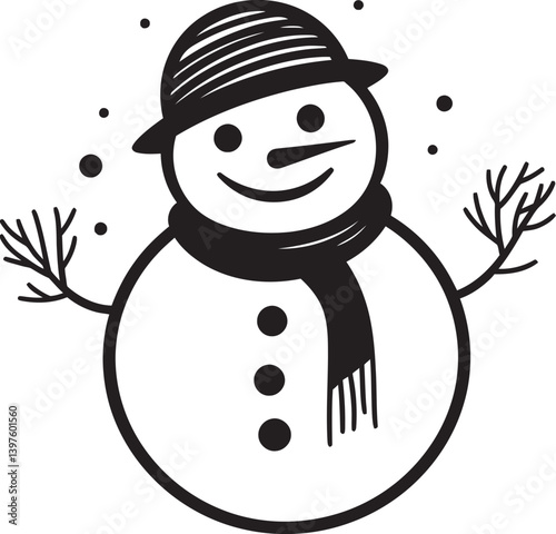 The Happy Snowman  Snowball Fight Friendly Competition in the Cold