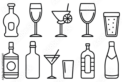 Vermouth Clipart Set for Packaging