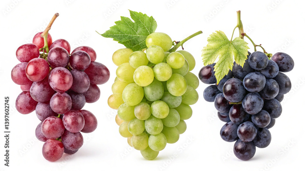 Fototapeta premium grape images with white background