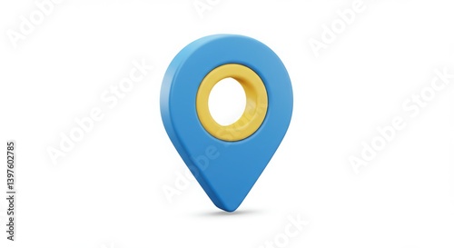 Displaying Location with Blue and Yellow Map Pin on White Background Free Download Displaying Location with Blue and Yellow Map Pin on White Background - GFXLoad